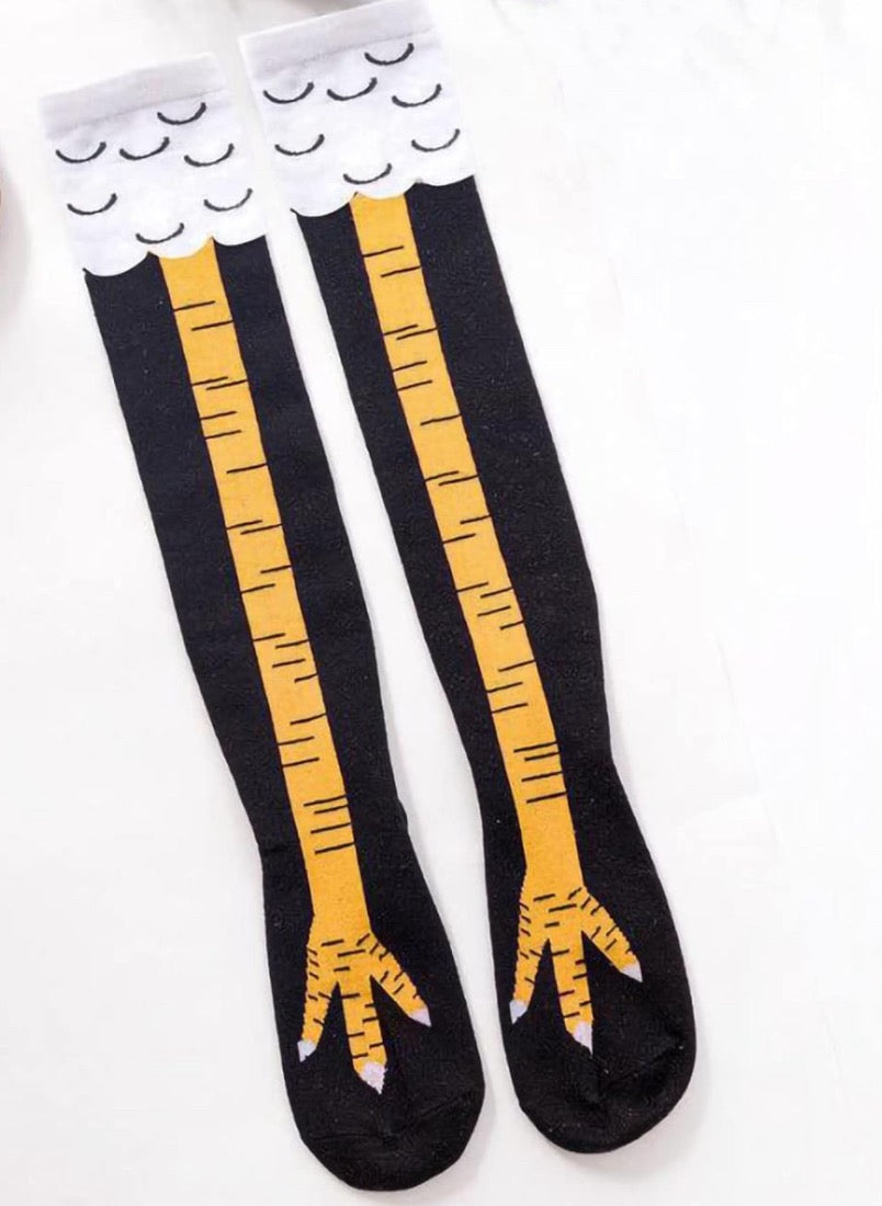 Chicken Leg Knee High Socks