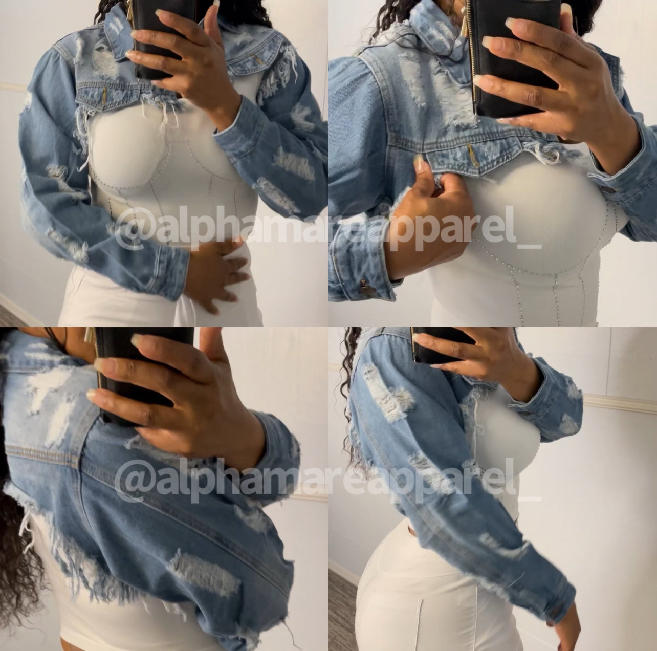 JANET Distressed Jacket Sleeves