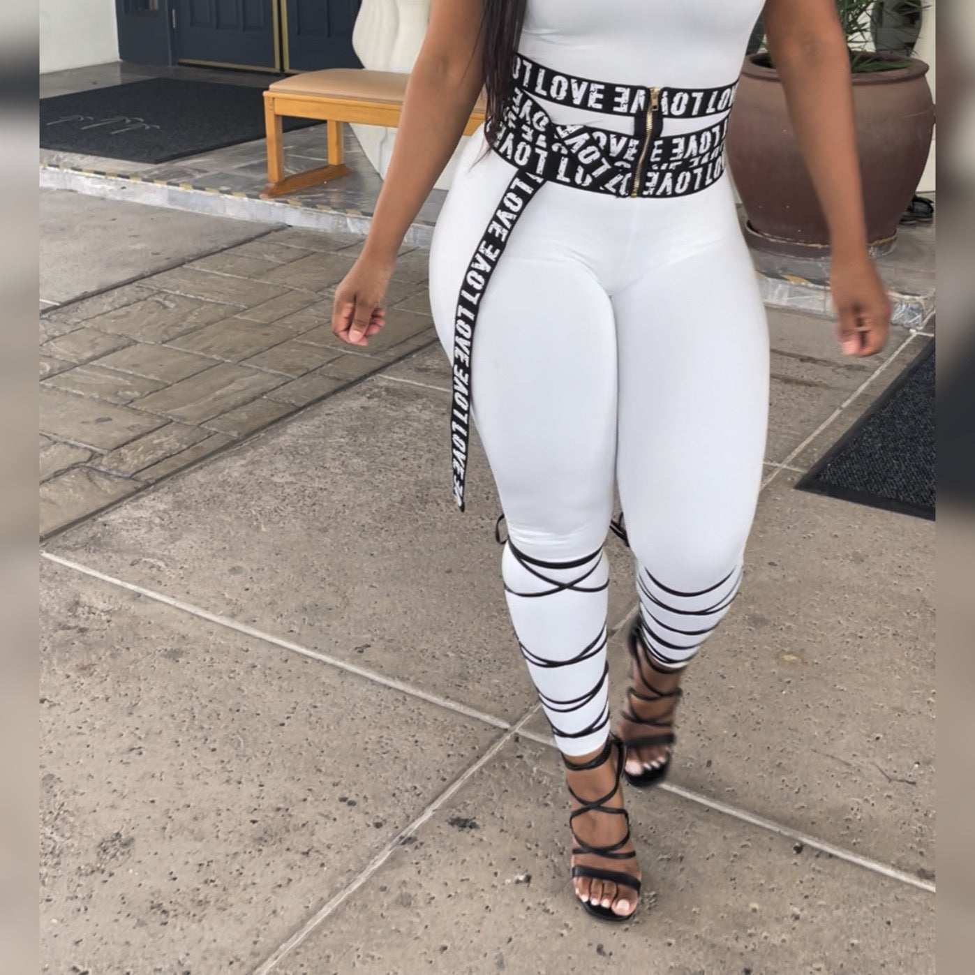 TALYA Elasticized LOVE Strappy Belt