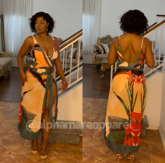 BERMUDA 2 Piece Bathing Suit With Sarong Set