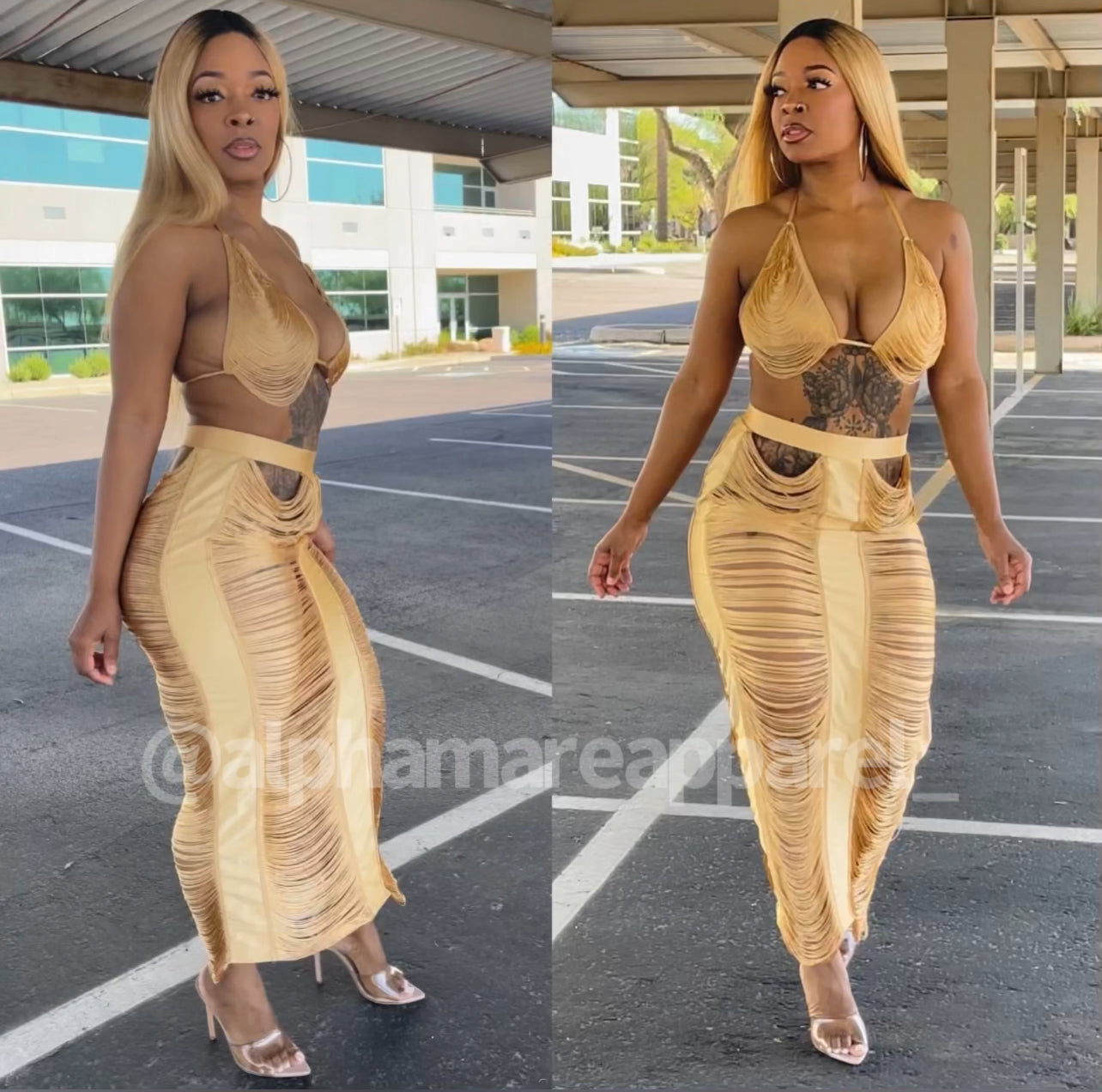 FEEL LIKE MONEY Fringe Skirt Set