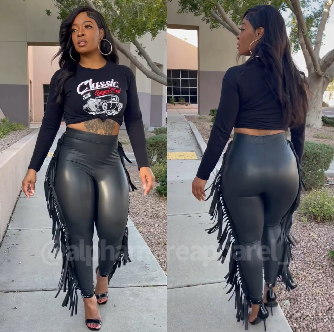 ROXY Fringe Pleather Pants