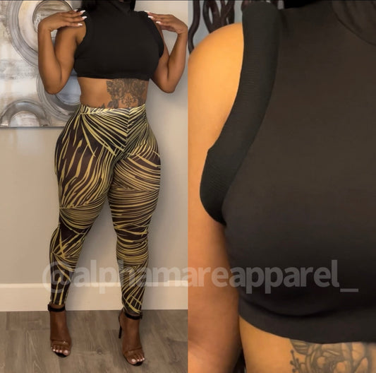 CINDY Sleeveless Puffy Hem Crop Top