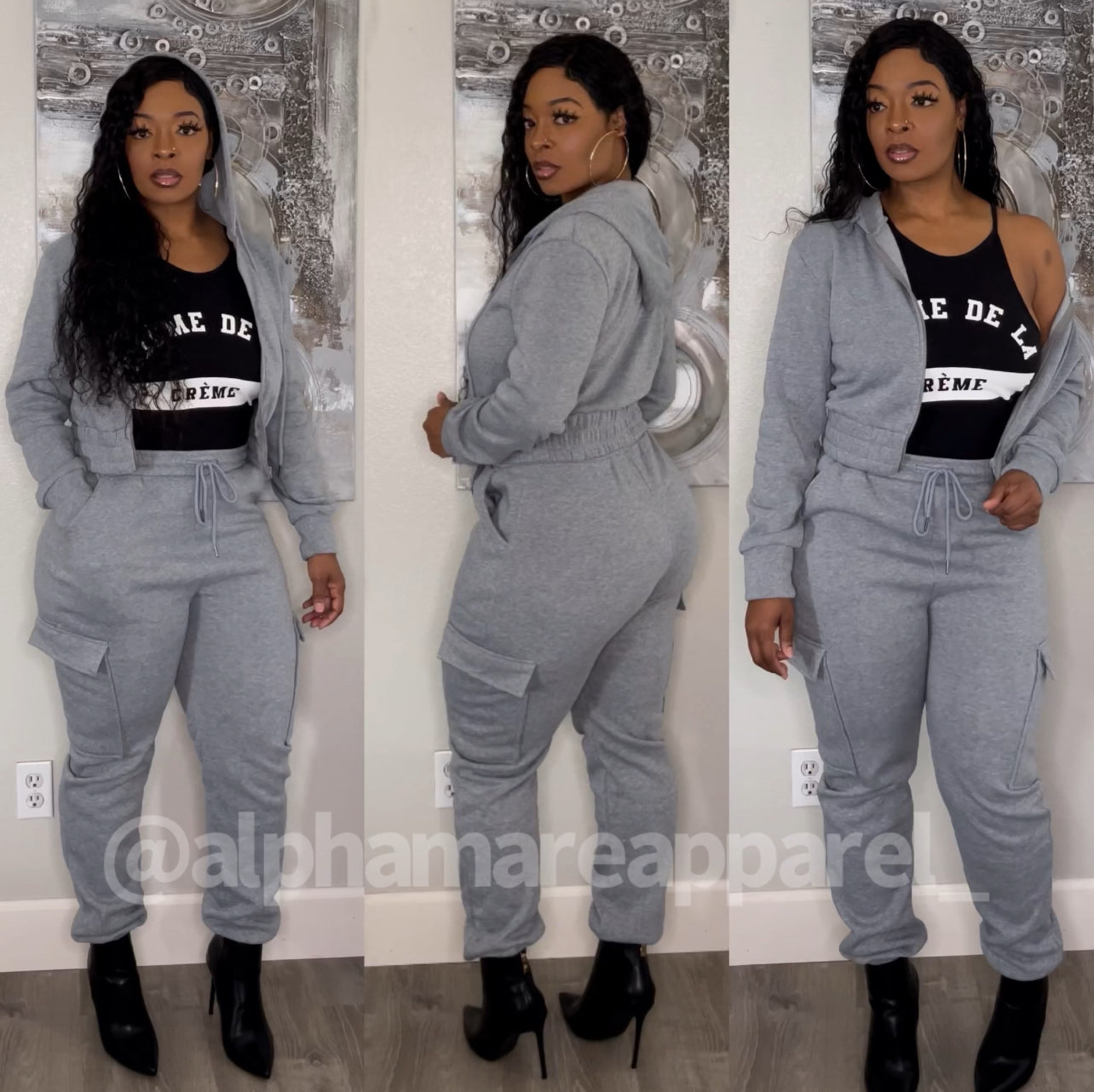 SILVIA Hoodie Cargo Pants Set