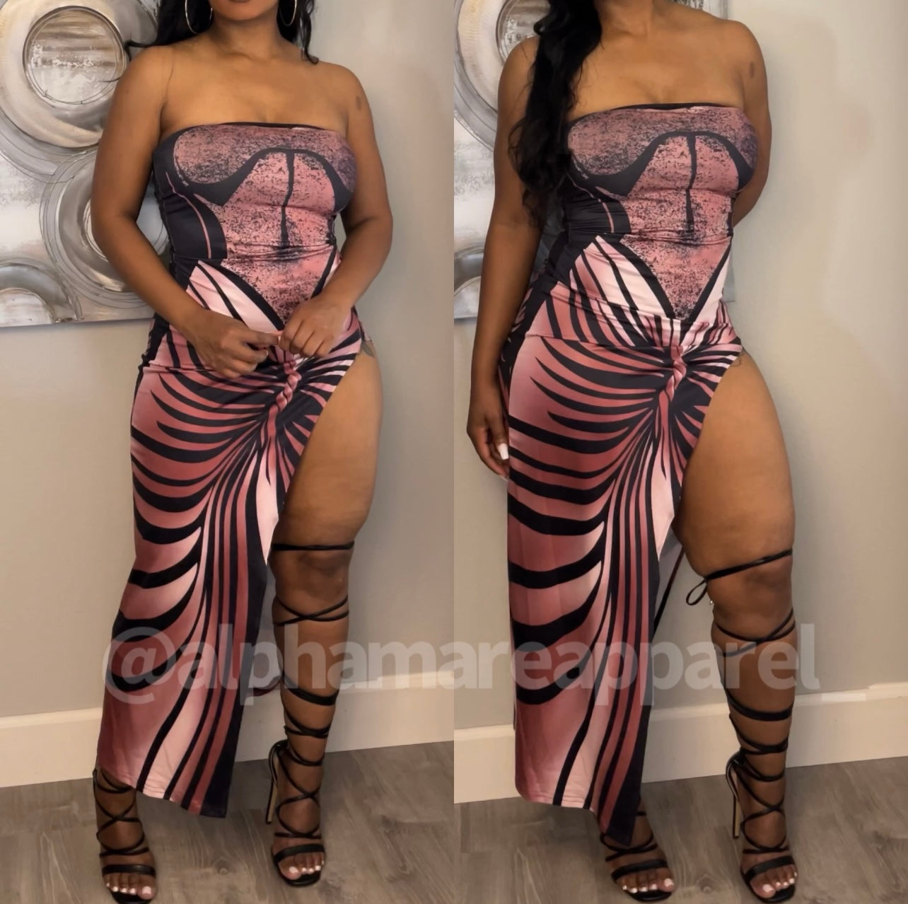 VALERIE High Slit Tube Dress