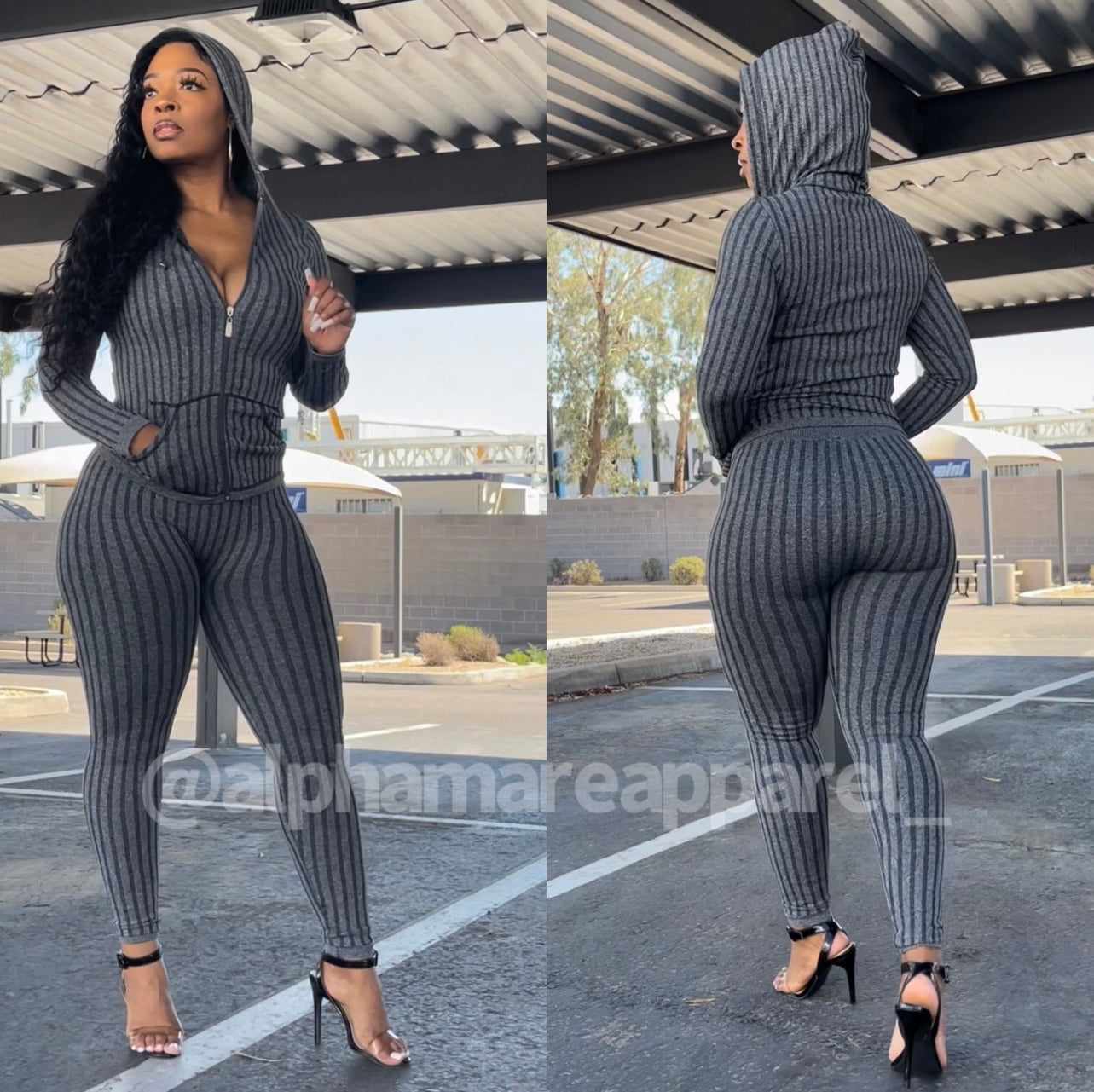 RACHEL Hoodie Striped Tracksuit