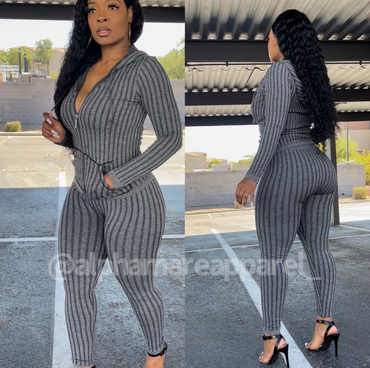 RACHEL Hoodie Striped Tracksuit