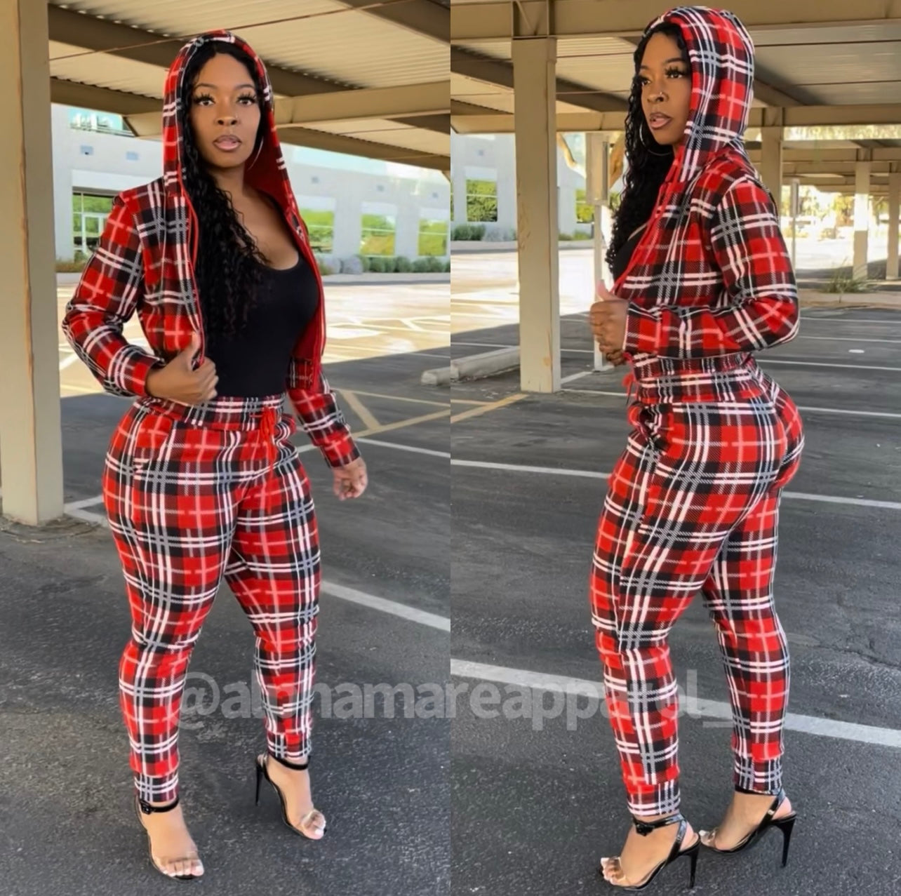 CARTER Plaid Hoodie Set