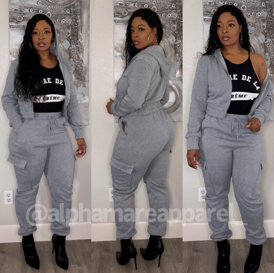 SILVIA Hoodie Cargo Pants Set